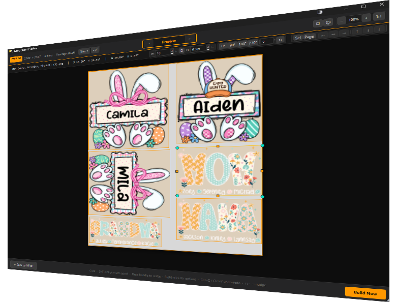 Gang Sheet Automator — print-ready DTF gang sheet export